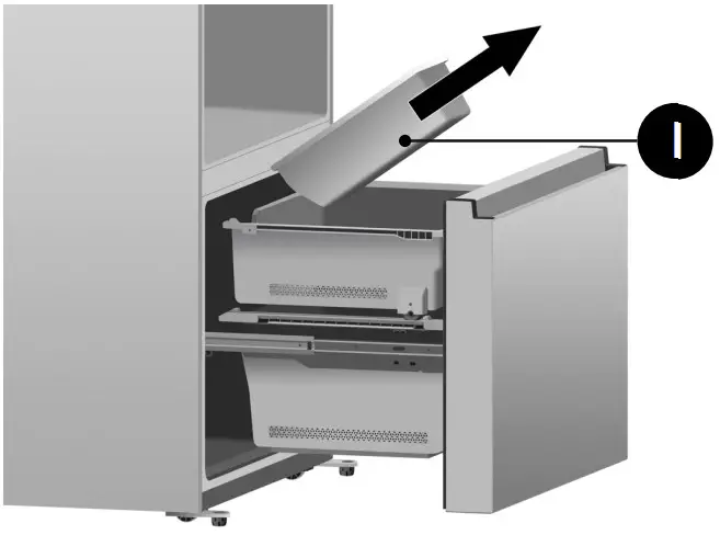 Disassembling the freezer door 
