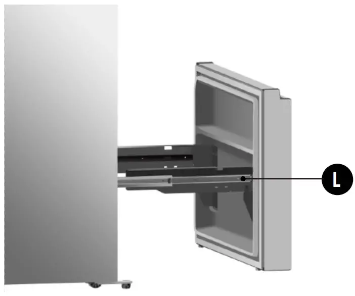 Disassembling the freezer door 