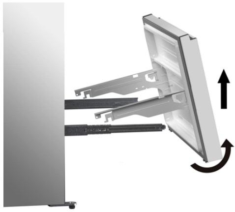 Disassembling the freezer door 