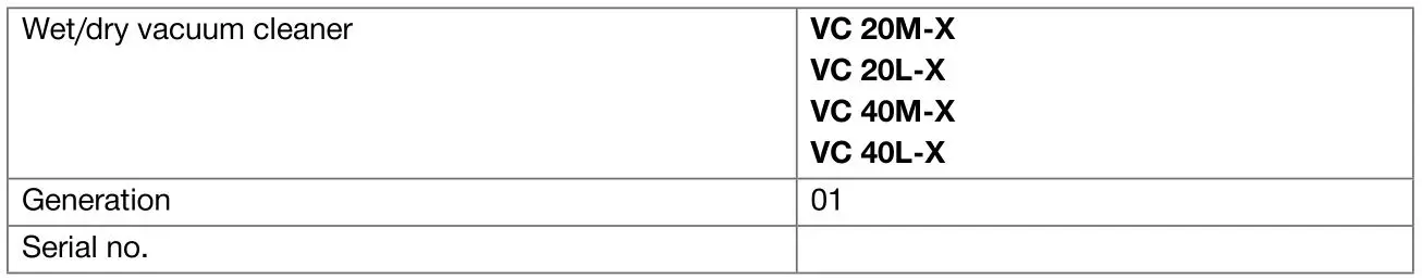 HILTI VC 20M-X Jobsite Vacuum Cleaners - Product information
