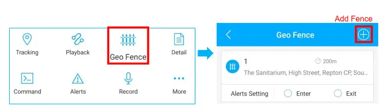 lncoon D51 GPS Tracker - Geo Fence