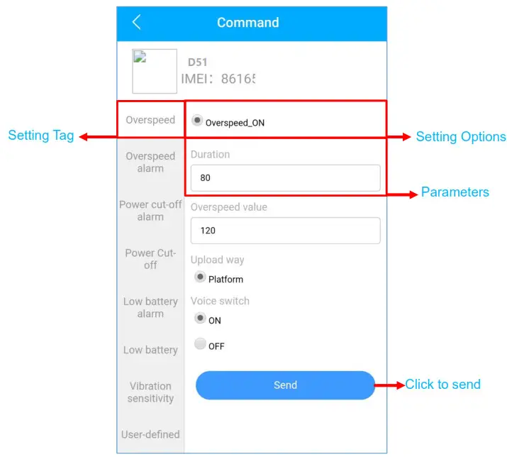 lncoon D51 GPS Tracker - Search Landmarks