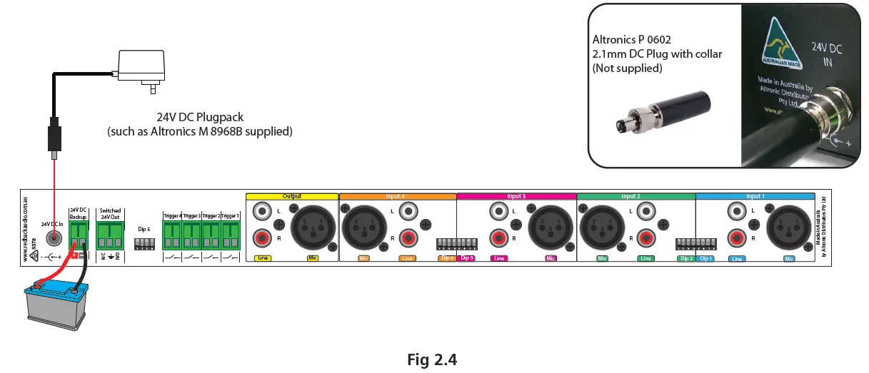 REDBACK-A-4435-Mixer-4-Input-and-Message-Player-fig-7