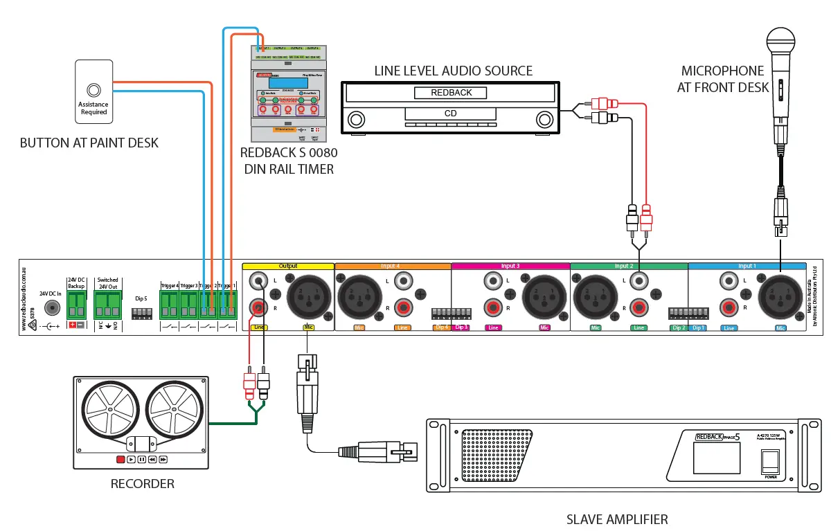 REDBACK-A-4435-Mixer-4-Input-and-Message-Player-fig-8