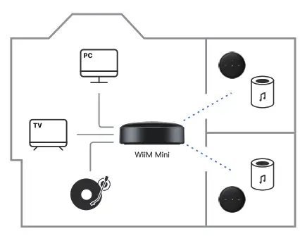 WiiM Mini AirPlay2 Wireless Audio Streamer - Music