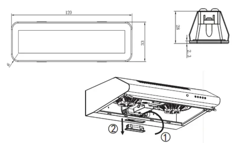 VALBERG CH 60 2M W 302C Cooker Hood - icon1