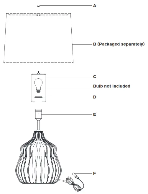 VISUAL COMFORT CD3603 Ebb Large Table Lamp - ASSEMBLY INSTRUCTIONS
