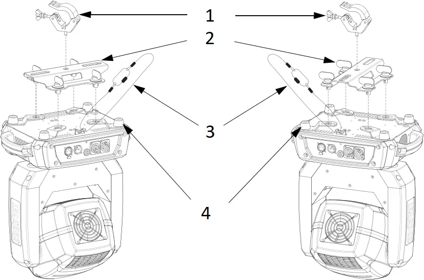CHAUVET DJ Intimidator Beam 360X Moving Head - Mounting