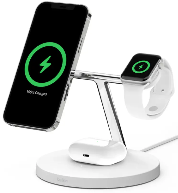 belkin B0BWKB7J3R MagSafe 3-in-1 Wireless Charging Stand