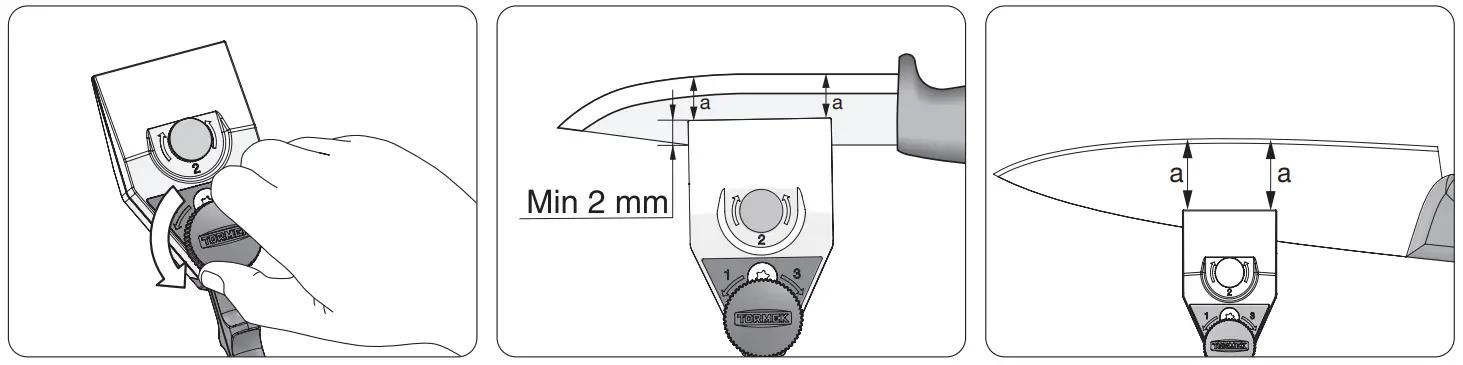 TORMEK KJ-140 Wide Centering Knife - Mounting