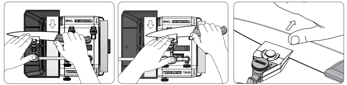 TORMEK KJ-140 Wide Centering Knife - Sharpening