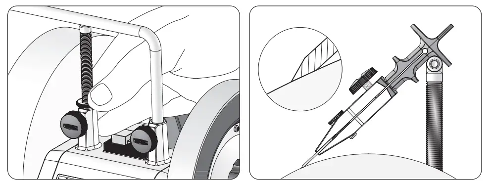 TORMEK KJ-140 Wide Centering Knife - angle 2