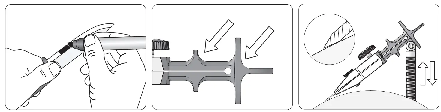 TORMEK KJ-140 Wide Centering Knife - angle
