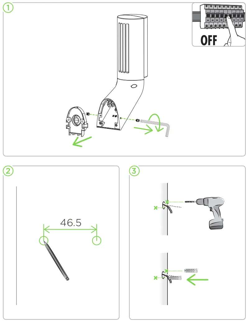 LUTEC 5188602125 Bati LED Outdoor Wall Light with PIR Sensor - Installation