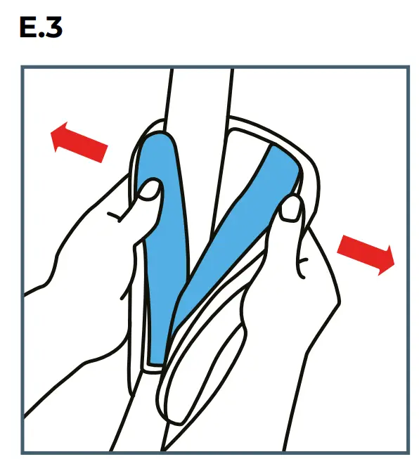 Stowing away the 5-point harness