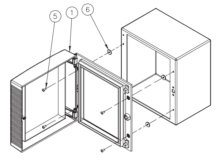 nVent HOFFMAN INLINE OI Deep Hinged Window - Figure 2