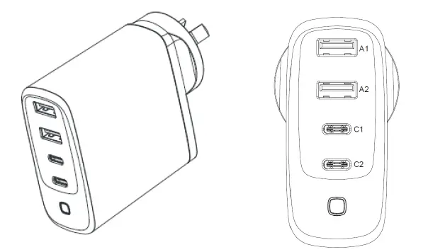 anko 43243938 Wall Adaptor 4-Port USB User Manual-fig-1