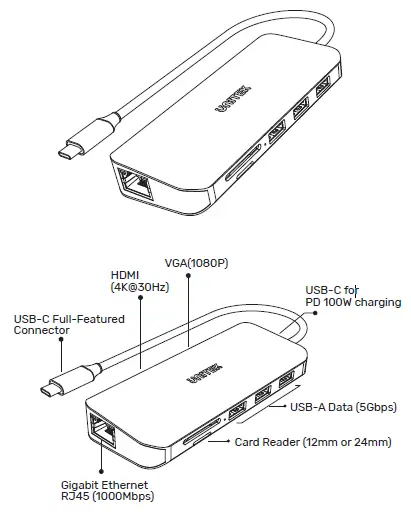 UNITEK-D1026B-uHUB-N9-Plus-Multiport-01