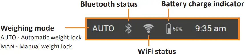 GALLAGHER TW-3 Weigh Scale and Data Collector - Footer bar detail