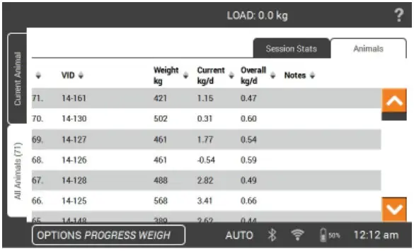 GALLAGHER TW-3 Weigh Scale and Data Collector - Weigh screen 2