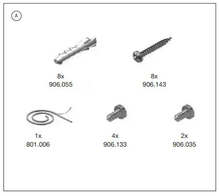NOVY 7600 Series Wall Mounted Flatline - screw