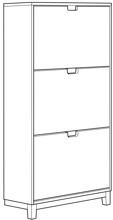 IKEA STALL Shoe Cabinet with 3 Compartments -