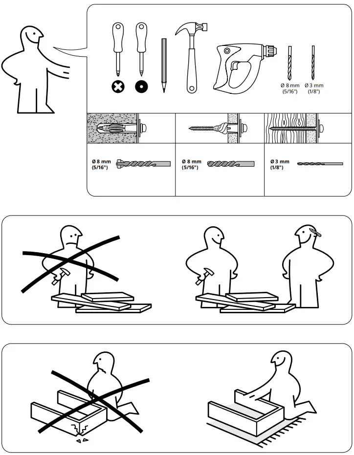 IKEA STALL Shoe Cabinet with 3 Compartments - FIG 1