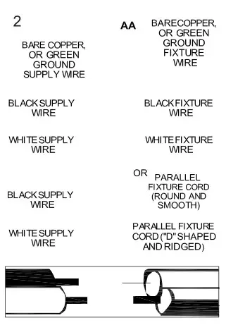 Parrot Uncle HLC-27147-4A-WH Flush Mount Ceiling Light Fixture - ASSEMBLY INSTRUCTIONS 2