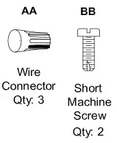 Parrot Uncle HLC-27147-4A-WH Flush Mount Ceiling Light Fixture - HARDWARE CONTENTS