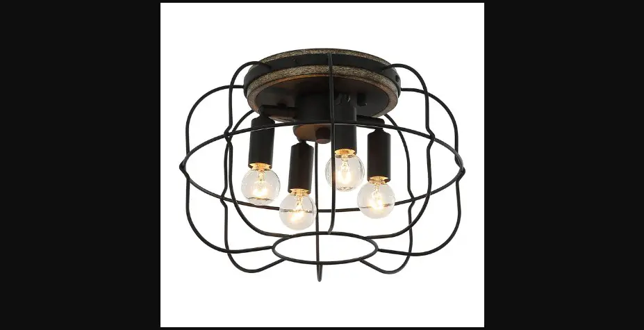 Parrot Uncle Hlc-27147-4a-wh Flush Mount Ceiling Light Fixture Instruction Manual