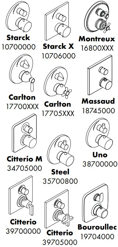 hansgrohe AXOR STARCK Concealed Thermostat with Shut Off Valve