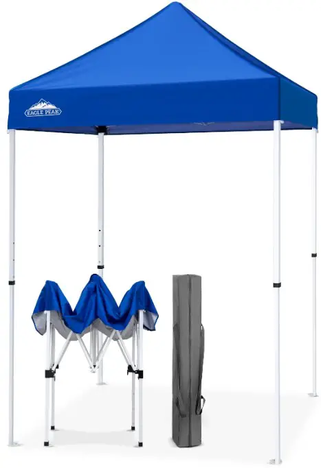 EAGLE PEAK E25-BLK-AZ Pop Up Canopy Tent Instant Outdoor Canopy