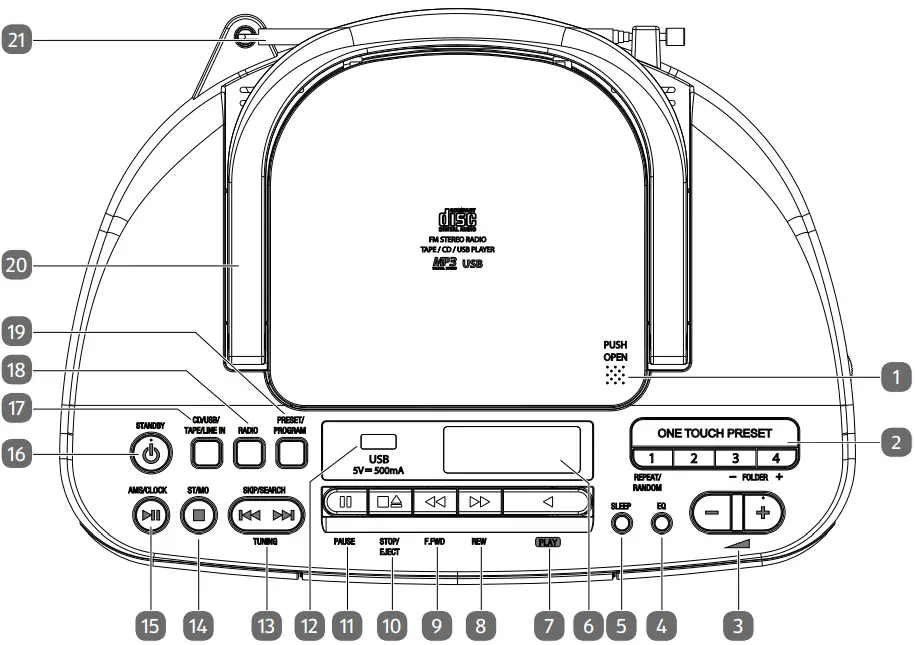 MEDION-E64070-Cassette-Stereo-Radio-Player-fig-2