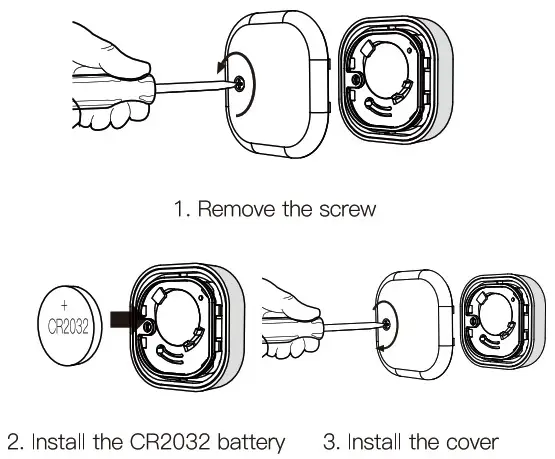 Moes zigbee Smart Button - Install the Battery