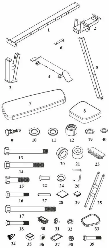 BODYCRAFT F704 F I D Dumbbell Bench - fig 25