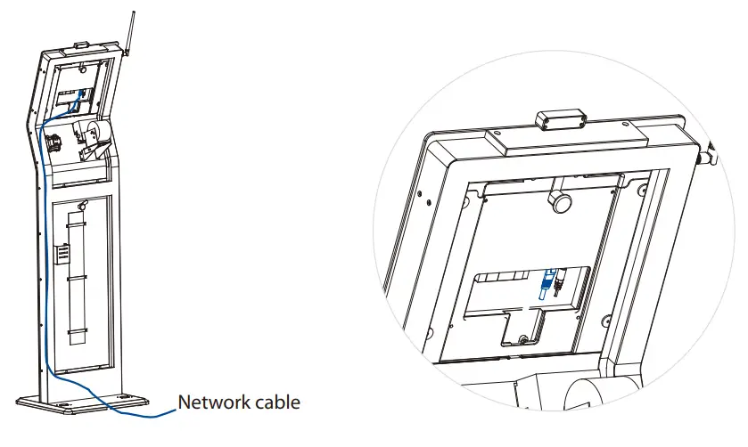 ZKTeco H13 Series 13 3 Inch Touch Screen Multipurpose - Network cable