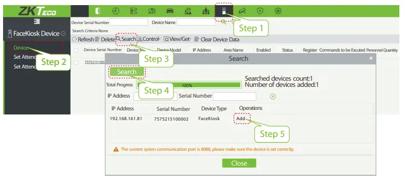 ZKTeco H13 Series 13 3 Inch Touch Screen Multipurpose - Settings on Device2