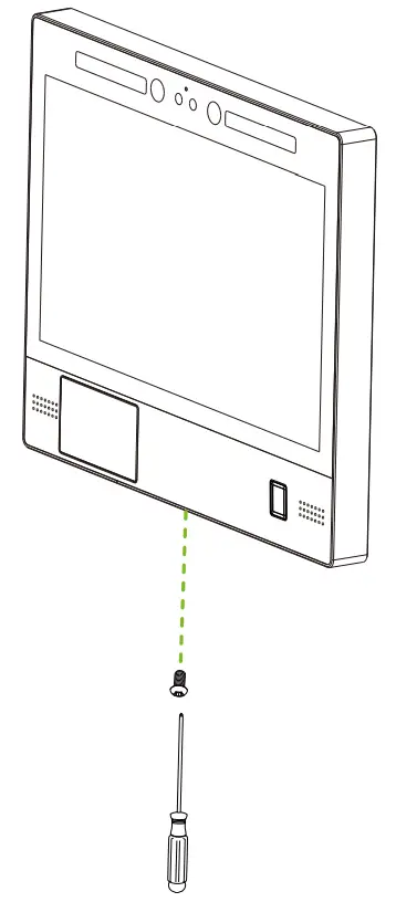 ZKTeco H13 Series 13 3 Inch Touch Screen Multipurpose - bottom screw