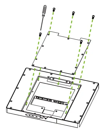 ZKTeco H13 Series 13 3 Inch Touch Screen Multipurpose - screw holes1
