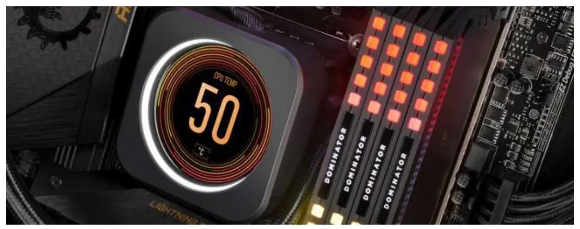 CORSAIR H100i iCUE Extreme Performance LCD Liquid CPU Cooler -