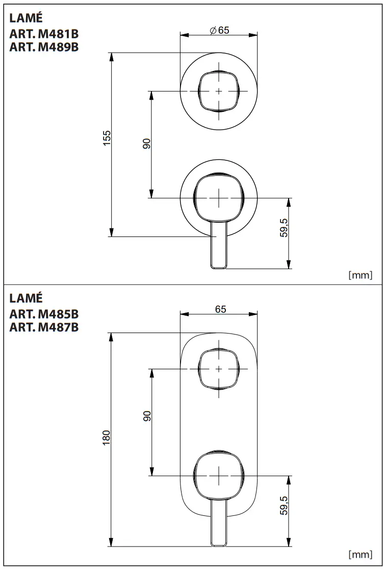 FANTINI 5302R485B Built In Shower Mixer - fig 2