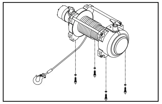 WARRIOR WINCHES C10000NH NH Hydraulic Winch - install