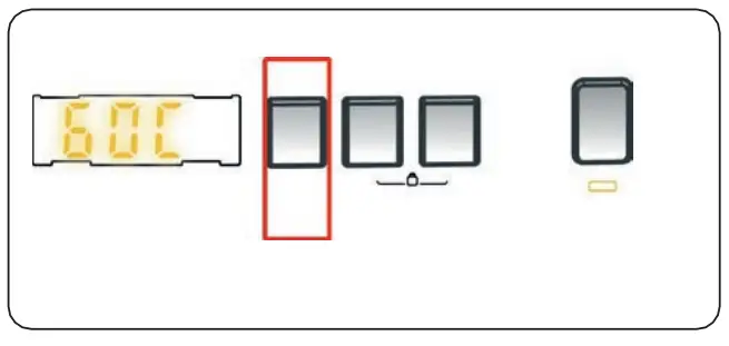 ECG EWF 601000 BlackLine Washing Machine - button