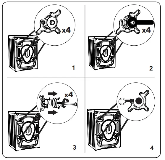 ECG EWF 601000 BlackLine Washing Machine - removal