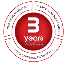 mellerware 23200A Iron Steam Dry Spray Ceramic Cobalt Blaze II - warranty