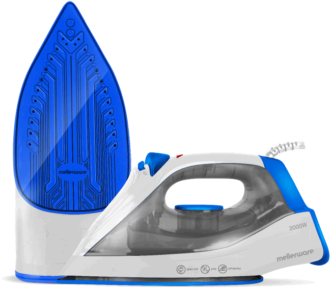 mellerware 23200A Iron Steam Dry Spray Ceramic Cobalt Blaze II