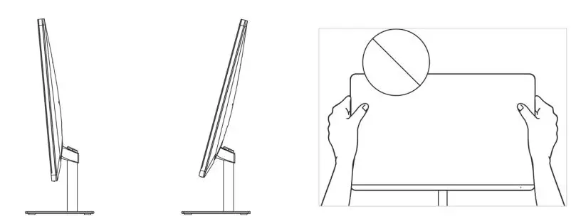 kogan KAMN27F7VA 27 Inch Full HD FreeSync Frameless Monitor User Guide - Adjusting the angle of the monitor