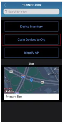 SSR1500 Session Smart Routing WAN Edge Device - Click Claim Devices to Org