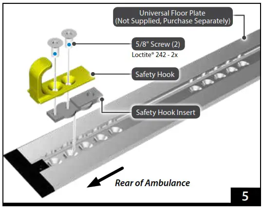FERNO 082 2019 Safety Hook Kit - Installing the Safety Hook 5