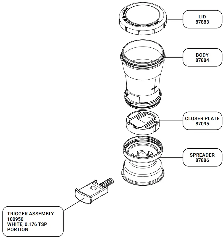 SERVER 100951 InSeason Seasoning Dispenser - Assemble